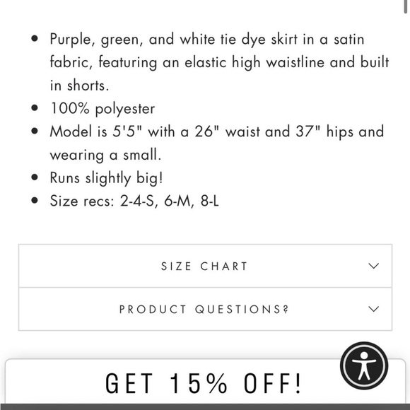 these three boutique tie dye skirt silky - Picture 3 of 3